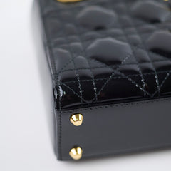 Christian Dior Lady Dior Mini Patent Black