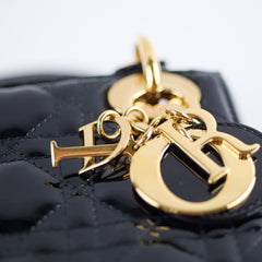 Christian Dior Lady Dior Mini Patent Black
