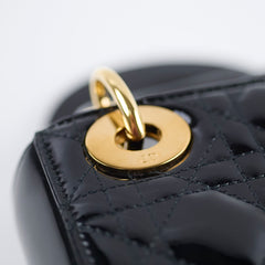 Christian Dior Lady Dior Mini Patent Black