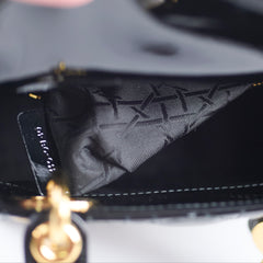 Christian Dior Lady Dior Mini Patent Black