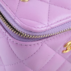 Chanel Mini Pearl Crush Vanity Purple Lambskin