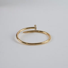 Cartier Juste Un Clou JUC Yellow Gold Diamonds Bracelet Size 15