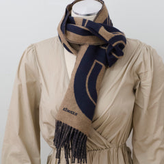 Hermes Reversible Maillons TGM Cashmere Muffler Scarf