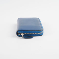 Chanel Lambskin Zip Wallet Blue 23 Series