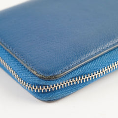Chanel Lambskin Zip Wallet Blue 23 Series