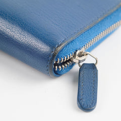 Chanel Lambskin Zip Wallet Blue 23 Series
