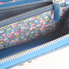 Chanel Lambskin Zip Wallet Blue 23 Series
