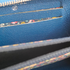Chanel Lambskin Zip Wallet Blue 23 Series