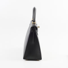 Hermes Kelly 28 Epsom Noir X Stamp 2016