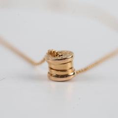 Bulgari Mini B/Zero1 Necklace Pink Gold