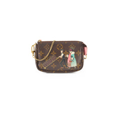 Louis Vuitton Mini Pochette Concierge and Lady Painting  Monogram