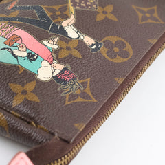 Louis Vuitton Mini Pochette Concierge and Lady Painting  Monogram
