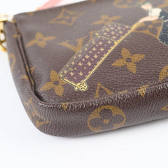Louis Vuitton Mini Pochette Concierge and Lady Painting  Monogram