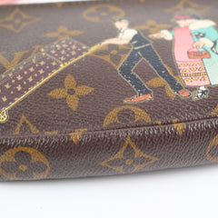 Louis Vuitton Mini Pochette Concierge and Lady Painting  Monogram