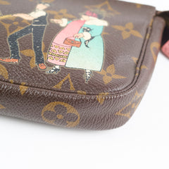 Louis Vuitton Mini Pochette Concierge and Lady Painting  Monogram