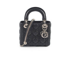 Christian Dior Mini Lambskin Lady Dior Black