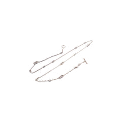 Hermes Farandole Long Necklace 120 Silver