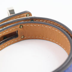 Hermes Kelly Double Tour Bracelet Size S/T2 Blue