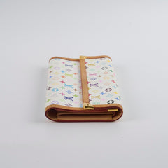 Louis Vuitton Multicolor Fold Long Wallet White