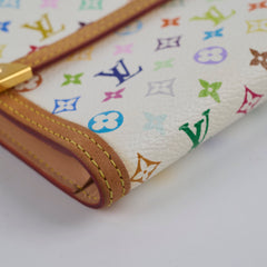 Louis Vuitton Multicolor Fold Long Wallet White