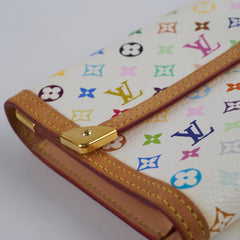 Louis Vuitton Multicolor Fold Long Wallet White