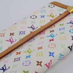 Louis Vuitton Multicolor Fold Long Wallet White
