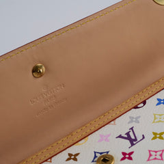 Louis Vuitton Multicolor Fold Long Wallet White