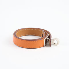 Hermes Kelly Double Tour Bracelet Orange Size S/T2