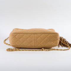 Chanel Vintage 1991-1994 Camera Bag Beige Caviar
