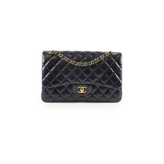 Chanel Double Flap Jumbo Black Lambskin GHW