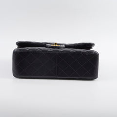 Chanel Double Flap Jumbo Black Lambskin GHW
