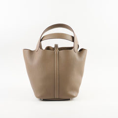 Hermes Picotin 22 Clemence Etoupe Stamp Z