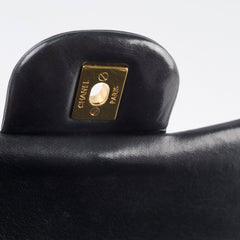 Chanel Double Flap Jumbo Black Lambskin GHW