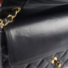Chanel Double Flap Jumbo Black Lambskin GHW