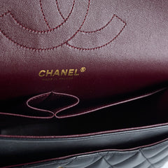 Chanel Double Flap Jumbo Black Lambskin GHW