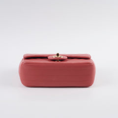 Chanel Mini Rectangular Chevron Calfskin Clay 2018