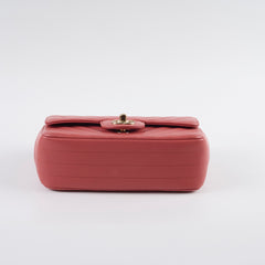 Chanel Mini Rectangular Chevron Calfskin Clay 2018