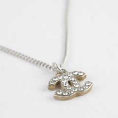Chanel CC Logo Crystal Necklace