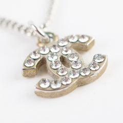 Chanel CC Logo Crystal Necklace