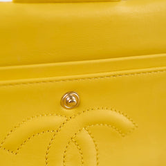 Chanel Python Medium M/L Classic Flap Yellow Series 22
