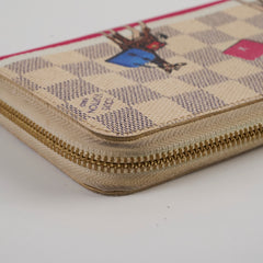 Louis Vuitton Long Wallet Damier Azur 2017 Christmas Animation