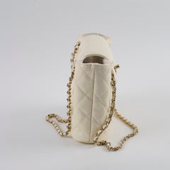 Chanel Mini Patent Shoulder Bag White