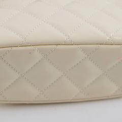 Chanel Mini Patent Shoulder Bag White