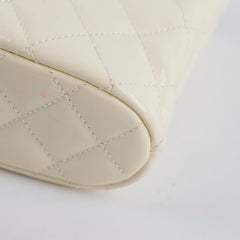 Chanel Mini Patent Shoulder Bag White