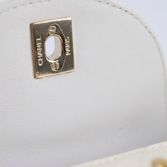 Chanel Mini Patent Shoulder Bag White