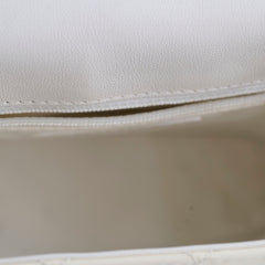 Chanel Mini Patent Shoulder Bag White