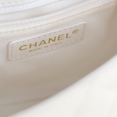 Chanel Mini Patent Shoulder Bag White