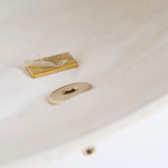 Chanel Mini Patent Shoulder Bag White