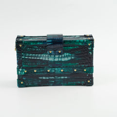 Louis Vuitton Crocodile Petite Malle Green Microchip