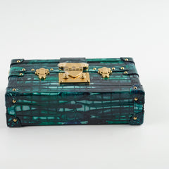 Louis Vuitton Crocodile Petite Malle Green Microchip